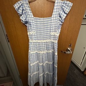 Plaid midi dress